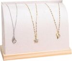 Multi-Tier Jewelry Organizer for Chain, Necklace, Bracelets, Showcase (Beige, Bamboo Grey Chain Stand) - Image 4