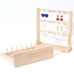 Metal-Bamboo Multi-Tier Jewellery Organizer, Earring/Chain Bracelet Showcase (Bamboo 2 Tier) - Image 2