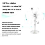Round Steel Heavy Makeup Mirror Glass Table top Vanity Mirror on Stand - Image 3