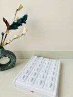 24 Fitting Tray Jewellery Display Organizer For Counter (9"x 11" Inch, White-Ring) - Image 3