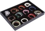 12 Grid Velvet Tray Jewellery Drawer Stackable ( 2 in 1 Tray) - Image 5
