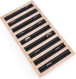 Bamboo Wood Ring Earrings Display Trays Stand Showcase, PU Ring Organizer Plate (Bamboo Rectangular Tray)