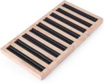 Bamboo Wood Ring Earrings Display Trays Stand Showcase, PU Ring Organizer Plate (Bamboo Rectangular Tray) - Image 7