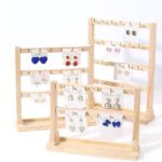 Metal-Bamboo Multi-Tier Jewellery Organizer, Earring/Chain Bracelet Showcase (Bamboo 2 Tier)