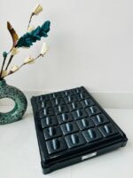 24 Fitting Tray Jewellery Display Organizer For Counter (9"x 11" Inch, Black- Ring) - Image 2