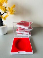 Plastic Jewellery Coin Box, Combo of 5 Pcs, (50-100 Gram) Red