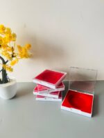 Plastic Jewellery Coin Box, Combo of 5 Pcs, (50-100 Gram) Red - Image 6