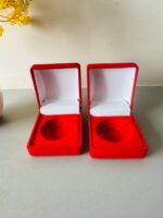 Velvet Jewellery Coin Box, Combo of 5 Pcs, (5-10-20 Gram) Red - Image 3