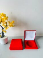 Velvet Jewellery Coin Box, Combo of 5 Pcs, (50-100 Gram) Red