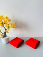 Velvet Jewellery Coin Box, Combo of 5 Pcs, (50-100 Gram) Red - Image 5