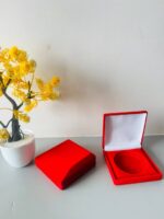 Velvet Jewellery Coin Box, Combo of 5 Pcs, (50-100 Gram) Red - Image 3