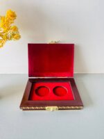 Designer Wooden Jewellery (2 Coin Box )10 Gram Silver Coin Box 4 "x 3" INCH - Image 2