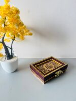 Designer Wooden Jewellery (2 Coin Box )10 Gram Silver Coin Box 4 "x 3" INCH - Image 5