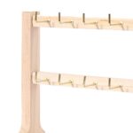 Metal-Bamboo Multi-Tier Jewellery Organizer, Earring/Chain Bracelet Showcase (Bamboo 2 Tier) - Image 6