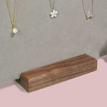 Chain/Necklace Holder Stand, Walnut Wood Base, Grey Wood Board,(Walnut Chain Stand) - Image 3
