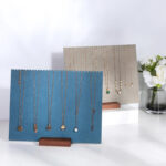 Chain/Necklace Holder Stand, Walnut Wood Base, Grey Wood Board,(Walnut Chain Stand) - Image 2