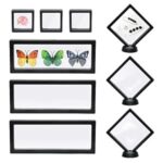 Floating Display Case With Bases, Transparent PE Film Jewelry Storage Box 3D Floating Frame Pack Of -10 (9*23 CM) - Image 2