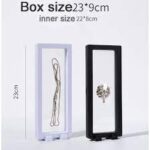 Floating Display Case With Bases, Transparent PE Film Jewelry Storage Box 3D Floating Frame Pack Of -10 (9*23 CM) - Image 2