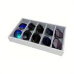 6 Sunglass/Watch Velvet Jewelry Drawer Organizer Tray Stackable Tray