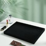 Chain Velvet Jewellery Drawer Organizer Tray Stackable Tray for Drawer (Black) (14 * 10 INCH) - Image 6