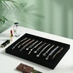 Chain Velvet Jewellery Drawer Organizer Tray Stackable Tray for Drawer (Black) (14 * 10 INCH) - Image 2