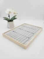 Velvet Jewelry Display Tray for Bangles & Kada | Premium Beige Jewelry Organizer Tray | Bangle Display Holder & Jewelry Showcase for Home, Jewelry Shop, Counter & Exhibition - Image 3