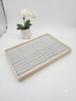 Velvet Jewelry Display Tray for Bangles & Kada | Premium Beige Jewelry Organizer Tray | Bangle Display Holder & Jewelry Showcase for Home, Jewelry Shop, Counter & Exhibition