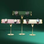 Metal Velvet Bangle Display Stand – Premium Jewelry Holder for Bangles, Bracelets & Watches | Elegant Countertop Showcase for Home & Retail Display (Green) - Image 3