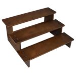 3-Tier Stepped Wooden Display Shelf Rack – Natural Wood Grain Handcrafted Desktop Organizer for Perfume, Succulents, Cosmetics, Collectibles, Jewelry & Retail Showcase Display (3 Step Rizer) - Image 3