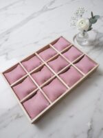 Velvet Jewelry Display Tray for Bangles, Watches & Bracelets | Premium Beige Jewelry Organizer Tray | Watch, Bangle & Bracelet Display Holder for Home, Jewelry Shop, Counter & Exhibition - Image 2