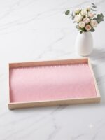 Velvet Jewelry Display Tray for Chains, Necklaces & Bracelets | Premium Beige Jewelry Organizer Tray | Chain, Necklace & Bracelet Display Holder for Home, Jewelry Shop - Image 4