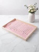 Velvet Jewelry Display Tray for Chains, Necklaces & Bracelets | Premium Beige Jewelry Organizer Tray | Chain, Necklace & Bracelet Display Holder for Home, Jewelry Shop