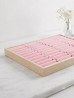 Velvet Jewelry Display Tray for Bangles & Kada | Premium Beige Jewelry Organizer Tray | Bangle Display Holder & Jewelry Showcase for Home, Jewelry Shop, Counter & Exhibition - Image 3