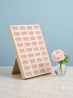 Premium Wooden Foldable Ring Display Tray Stand – Velvet Ring Organizer Holder for Jewelry Showcase, Storage & Retail Display (Pink) - Image 4