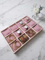 Velvet Jewelry Display Tray for Bangles, Watches & Bracelets | Premium Beige Jewelry Organizer Tray | Watch, Bangle & Bracelet Display Holder for Home, Jewelry Shop, Counter & Exhibition - Image 3