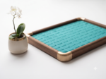 Premium Wooden Velvet Jewelry Organizer Tray with Metal Frame, Beige | Ring, Earrings, Necklace, Bracelet & Watch Storage Display Tray (100 Ring) - Image 4