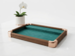 Premium Wooden Velvet Jewelry Organizer Tray with Metal Frame, Beige | Ring, Earrings, Necklace, Bracelet & Watch Storage Display Tray (3 In 1) - Image 6