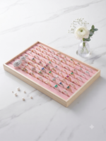 Premium Beige Jewelry Organizer Tray | Ring Display Holder & Jewelry Showcase Tray for Home, Jewelry Shop, Counter & Exhibition - Image 2