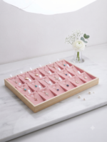 Velvet Jewelry Display Tray for Chains, Necklaces & Bracelets | Premium Pink Jewelry Organizer Tray | Chain, Necklace & Bracelet Display Holder for Home, Jewelry Shop, Counter & Exhibition - Image 2