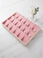 Velvet Jewelry Display Tray for Chains, Necklaces & Bracelets | Premium Pink Jewelry Organizer Tray | Chain, Necklace & Bracelet Display Holder for Home, Jewelry Shop, Counter & Exhibition - Image 5