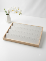 Premium Velvet Jewelry Display Tray for Earrings & Rings | Elegant Beige Jewelry Organizer for Home, Boutique & Exhibition - Image 3