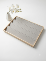Premium Velvet Jewelry Display Tray for Earrings & Rings | Elegant Beige Jewelry Organizer for Home, Boutique & Exhibition - Image 2
