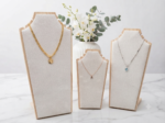 Chain Display Stand 3 Size Jewelry Holder for Necklace, Chain, Pendant & Choker Display | Beige Combo (9, 11 & 13 Inch) 3 Pcs - Image 4