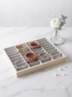 Velvet Jewelry Display Tray for Bangles & Kada | Premium Beige Jewelry Organizer Tray | Bangle Display Holder & Jewelry Showcase for Home, Jewelry Shop, Counter & Exhibition - Image 4