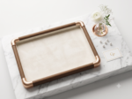 Wooden Velvet Jewelry Organizer Tray, Green, 2 Pieces | Rectangular, Designer Style, For Rings, Earrings, Necklaces and Bracelets (Serving) - Image 6