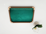 Premium Wooden Velvet Jewelry Organizer Tray with Metal Frame, Beige | Ring, Earrings, Necklace, Bracelet & Watch Storage Display Tray (Chain) - Image 3