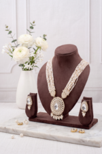 Heavy Sued Velvet Jewelery Necklase Earing Display Stand 8 INCH (Brown) - Image 2