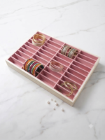 Velvet Jewelry Display Tray for Bangles & Kada | Premium Beige Jewelry Organizer Tray | Bangle Display Holder & Jewelry Showcase for Home, Jewelry Shop, Counter & Exhibition - Image 5