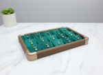 Premium Wooden Velvet Jewelry Organizer Tray with Metal Frame, Beige | Ring, Earrings, Necklace, Bracelet & Watch Storage Display Tray (Chain -Pendent Set P-Set)