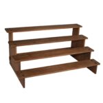 3-Tier Stepped Wooden Display Shelf Rack – Natural Wood Grain Handcrafted Desktop Organizer for Perfume, Succulents, Cosmetics, Collectibles, Jewelry & Retail Showcase Display (4 Step Rizer) - Image 6
